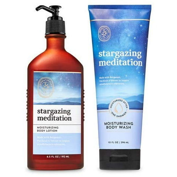 Bath and Body Works Aromatherapy STARGAZING MEDITATION Gift Set - Body Lotion and Moisturizing Body Wash - Bath & Body Set - Full Size - Walmart.com Bath and Body Works Aromatherapy STARGAZING MEDITATION Gift Set - Body Lotion and Moisturizing Body Wash - Bath & Body Set - Full Size - Walmart.com