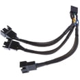 thumbnail image 3 of Ventilador de 3 X 4 piezas Cable de Alimentación Divisor en Y de 15 Funda Negra para Ventilador shamjiam Cable del divisor del ventilador, 3 of 8