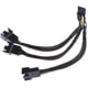 thumbnail image 3 of 1 piece 15cm Splitter Computer Fan Cable de Alimentación Black Sleeved, 3 of 8