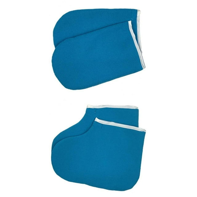 Parafina Mano Pie Guantes y botines Tejido de Azul suave
