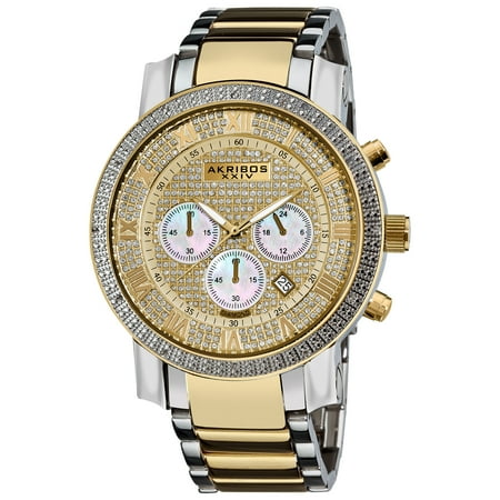 - Men's Diamond Accent Quartz Chronograph Bracelet Watch