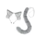 thumbnail image 2 of Diadema con orejas y cola de gato Yinane Disfraz de juego de cosplay Gris, 2 of 8