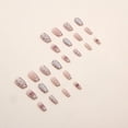 thumbnail image 2 of Fofosbeauty 24pcs Coffin Press-on Nails for Girls Womens, Coffin Pearl Embellishment Sweet, 2 of 7