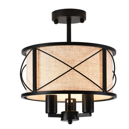 

OUKANING 3 Lights Ceiling Light Chandelier Lamp Fixture Vintage Pendant Lamp E26 Bulb Base