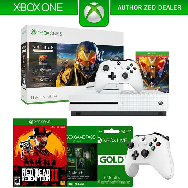 Microsoft Xbox One S 1 TB w/ Anthem Legion of Dawn + Red