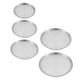 thumbnail image 4 of Juego de 5 platos de acero inoxidable para picnic al aire libre, redondos y poco profundos, para barbacoa y camping, 4 of 12