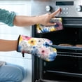 thumbnail image 2 of Pioneer Flower Kitchen Oven Mitt and Pot Holder Sets 4 Pcs for Baking, Cooking and Grilling, Heat Resistant Up To 392 °F, 2 of 7