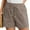 Brown, variant on LEBONYARD Summer Clearance Womens Shorts,Women's Linen Shorts Solid Color Comfortable Elastic Wide Leg Casual Shorts Coffee S