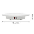 thumbnail image 2 of 40cm Remote Control Two-Way Electric Turntable 360° Display Stand Base Rotating White, 2 of 13