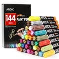 thumbnail image 1 of Bolígrafos AROIC, 144 unidades, a base de aceite, 36 colores, impermeables, 1 of 8