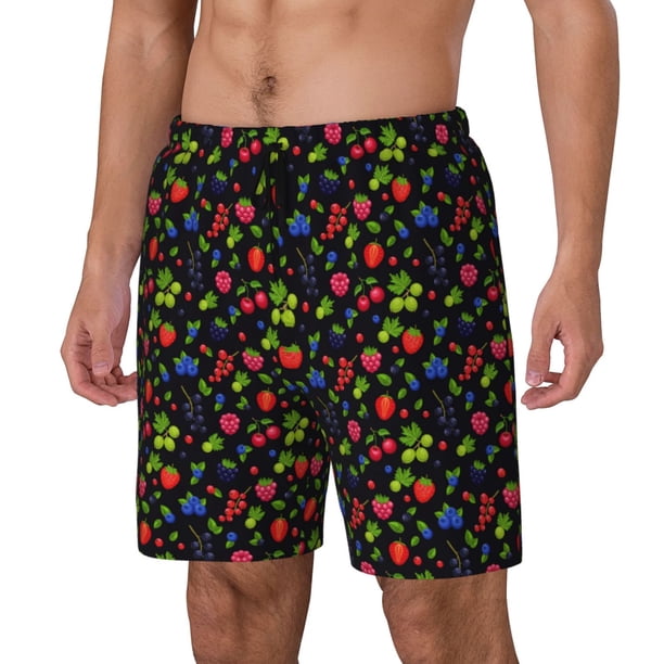 Fotbe Berries Traje de Baño para Hombre – Shorts de Natación de Secado Rápido con Forro y Bolsillos-Medium