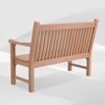 thumbnail image 4 of Psilvam 2-Person Poly Lumber Outdoor Bench with 700 Lbs Weight Capacity – Weatherproof Garden Seating for, Balcony Porch & Park, All-Weather Fade-Resistant Patio Furniture (Teak Color), 4 of 7