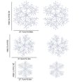 thumbnail image 3 of Adornos Colgantes De Copos De Nieve 6 uds. Colgante de copo de nieve de invierno, decoración de copo de nieve con purpurina de plástico para árbol de Navidad, 3 of 8