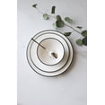 thumbnail image 3 of Minimalist White Ceramic Small Plate – 7" Modern Side Plate with Black Rim | Microwave & Dishwasher Safe | Marcel Ardani, 3 of 4