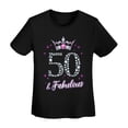 thumbnail image 5 of 50 And Fabulous Women'S Basic Short Sleeve T-Shirt Black Xx-Large, 5 of 5