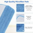 thumbnail image 2 of CHUANK 8 Packs Reusable Microfiber Mop Pads Flat Mop Head Floor Cleaning Pad 16.5” Spray Mop Replacement Pads Fit for Most Microfiber Flat Mop System(Green), 2 of 7