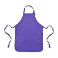 thumbnail image 2 of DALIX Apron Commercial Restaurant Home Bib Spun Poly Cotton Kitchen Aprons (2 Pockets) (1, Purple), 2 of 4