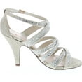 thumbnail image 6 of Delicious Women's peep toe rhinestone glitter crossing strap dance sandals, 6 of 7