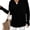 Black, variant on Olaglory Womens Quarter Zip Pullover Sweater Long Sleeve Casual Loose V Neck Collared Ribbed Knit Jumper Tops with Thumb Hole, Fall Winter Fashion 2026