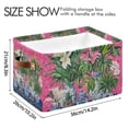 thumbnail image 4 of Yayeee Canvas Storage Basket with Handles for Shelves Fabric Bins Closet Organizer, White Vibrant Flowers, 4 of 8