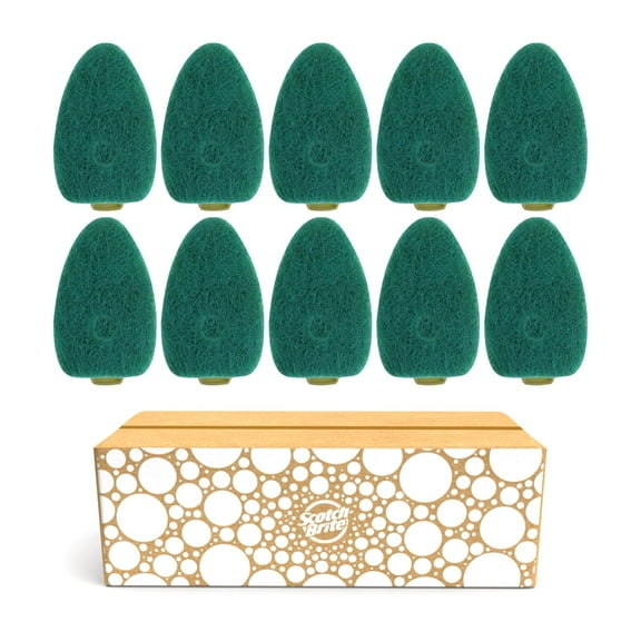 Scotch-Brite Heavy Duty Dishwand Refill, 10 Dish Wand Sponge Refills, Removes Stuck-on Food, Best for Cast Iron Skillets, Grill Grates, Oven Racks & More, Fits all Scotch Brite Dishwands