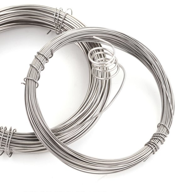 Cable de acero inoxidable de Color plateado, Accesorio para hacer joyas, abalorios, 0,3/0,4/0,5/0,6/0,8/1mm, 10M