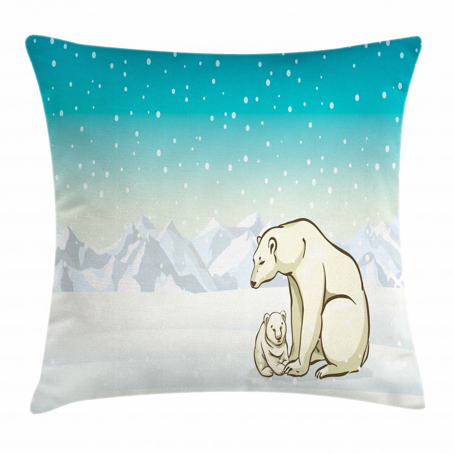 eddie bauer cozy polar bear throw pillow