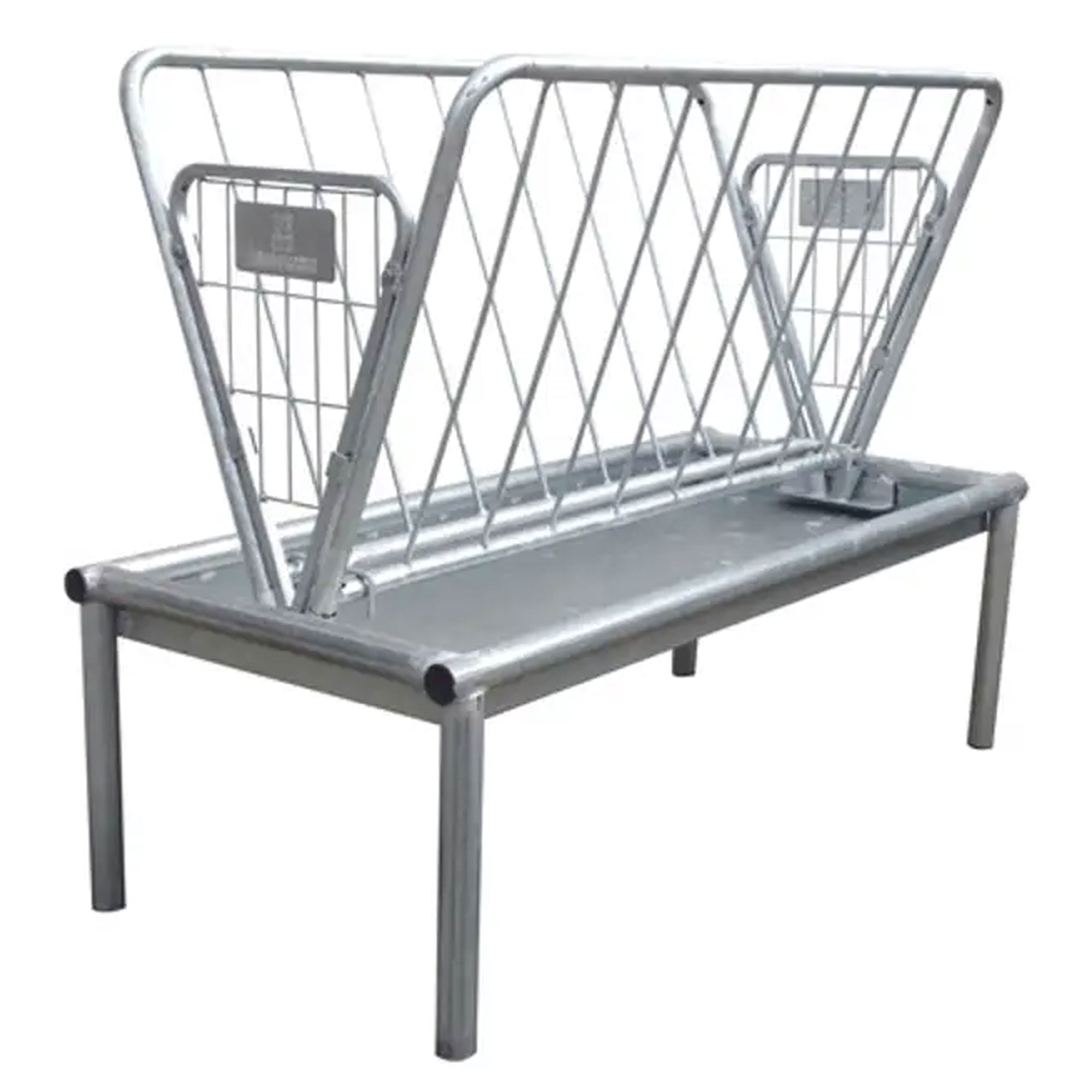 Rugged Ranch Products GV3PF 4' Steel Pasture Hay Feeder for Goats, Sheep, and Mini Horses