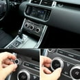 thumbnail image 3 of Garniture de Bouton de Climatisation, Décoration de Bouton de Commande Forte Installation Facile Anti-Rayure 4Pcs Alliage d'Aluminium Brillant pour la Modification de Voiture, 3 of 8