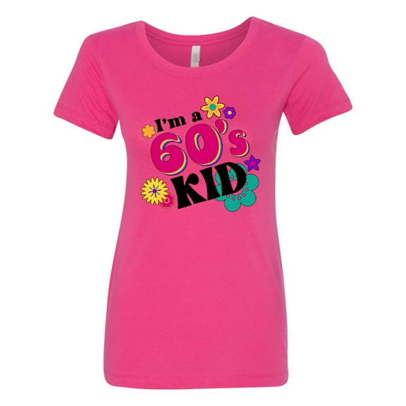 Inktastic I'm a 60's Kid 1960's Style Colorful Flowers Women's T-Shirt