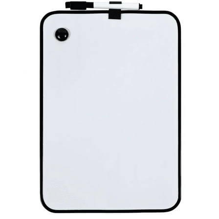 JAM Paper 8 x 12 Magnetic Dry Erase Foam Whiteboards, Black Border, 1 per Pack