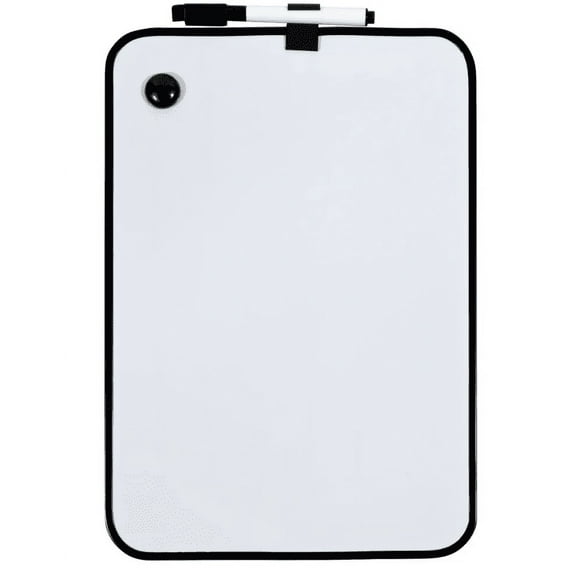 JAM Paper 8 x 12 Magnetic Dry Erase Foam Whiteboards, Black Border, 1 per Pack