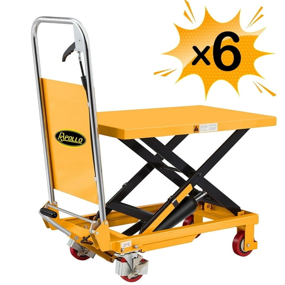 APOLLOLIFT 6PCS Single Scissor Lift Table 330 lbs. with 29.1" Lifting Height