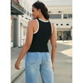 thumbnail image 4 of DARING DIVA Women's Color Block Shirt S Black Pink White, 4 of 7