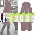 thumbnail image 2 of TIANZEN Women Autumn And Winter Casual Fashion Solid Color Drawstring Hooded Long Zipper Pocket Coat Long Jacket Coat Womens Casual Winter Jacket Women's Jacket Womens Fitted Vest, 2 of 4