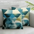 thumbnail image 3 of Jiayy  Blue Abstract Geometric Throw Pillow Covers Home Decorative Cushion Cover Sofa Bed Pillow Case for Modern Simple Farmhouse Style Decor, 3 of 5