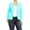 Aqua, variant on Women's Plus Size Casual Long Sleeves Open Front Office Work Wear Solid Blazer Jacket