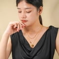 thumbnail image 4 of JeenMata Gift multipack 3 pc Women Two Heart Necklace Pendant Jewelry Gift, Choker, Snake Chain, Curb Link, Trendy Layered Necklace, Adjustable Necklace Gift Set for Women, 4 of 7