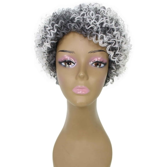 LUXLUXE Leila Curly Kinky Halloween Costume Wig, with Heat Resistant Fibers