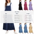 thumbnail image 3 of Roncen Linen Overall Dress for Women Summer A Line Loose Maxi Beach Dresses Adjustable Strap Pinafore Dress with Pockets, 3 of 8