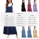 thumbnail image 3 of Trajes Cómodos para las Mujeres Lino de Ajuste Suelto Vestido de Playa con Correa de Espagueti de Línea a con Bolsillos para las Vacaciones, 3 of 8