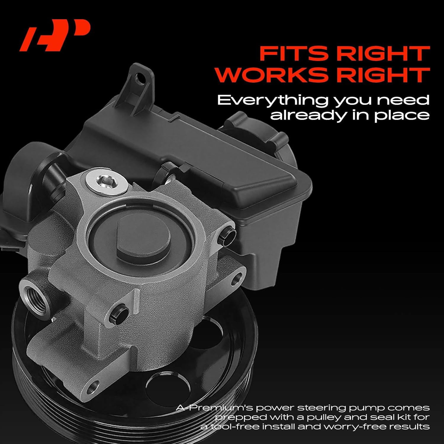 A-Premium Power Steering Pump Without Pulley Replacement for Ford Focus Transit Connect 2006-2011