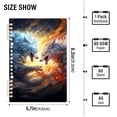 thumbnail image 3 of Wolves Fight Ring Binder Notebook Journey Note Diary College Ruled Spiral Notebook Study Loose Leaf Paper A5 60 Pages, 3 of 8