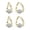 A1:2 pairs gold lymphatic earrings, variant on Lymphatic Earrings for Women Dainty Flower Pearl Hoop Fashion Jewelry Silver Gift 3 Pairs