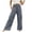 Gray A, variant on Women Solid Overall Capri Pants Pocket Design Bib Style Relaxed Fit Lightweight Summer Casual Trousers Gray XXL