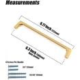 thumbnail image 4 of Goo-Ki 6 Pack 6.3" Hole Center Cabinet Pulls Shining Golden Modern Minimalist Drawer Handle Wardrobe Cabinet Door Handle, 4 of 5