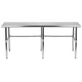 thumbnail image 2 of AmGood 84" Long x 24" Deep Stainless Steel Work Table Open Base | Work Station | Metal Work Bench, 2 of 8