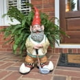 thumbnail image 2 of Homestyles Greg the Golfer Holding Golf Club & Golf Ball Garden Gnome Extra Large Outdoor Statue 21"H, 2 of 6