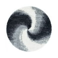 thumbnail image 3 of Unique Loom Soft Touch Shag Collection Area Rug - Selin (5' 1" Round Smoke Gray/Ivory), 3 of 7