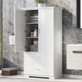 thumbnail image 2 of M optimized 63" Tall Bathroom Storage Cabinet Free Stand Cabinet with Door Drawer Modern Kitchen Pantry for Living Room Bathroom Office, White, 2 of 9
